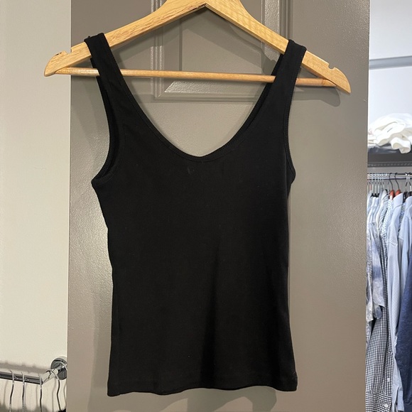 Cotton On Black Ribbed Quarter Zip Tank Top | Women’s Size Small - Picture 6 of 6